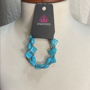 Paparazzi Turquoise Geometric Bracelets Set of 2